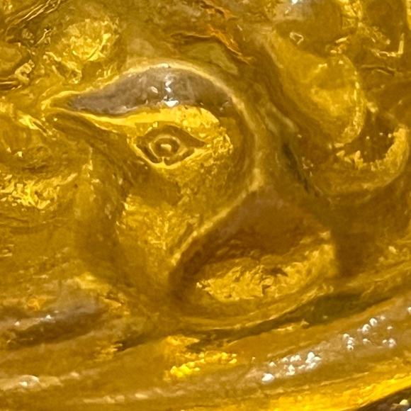 Vintage Amber Glass Nesting Hen Chicken Dish L E Smith - Picture 7 of 9